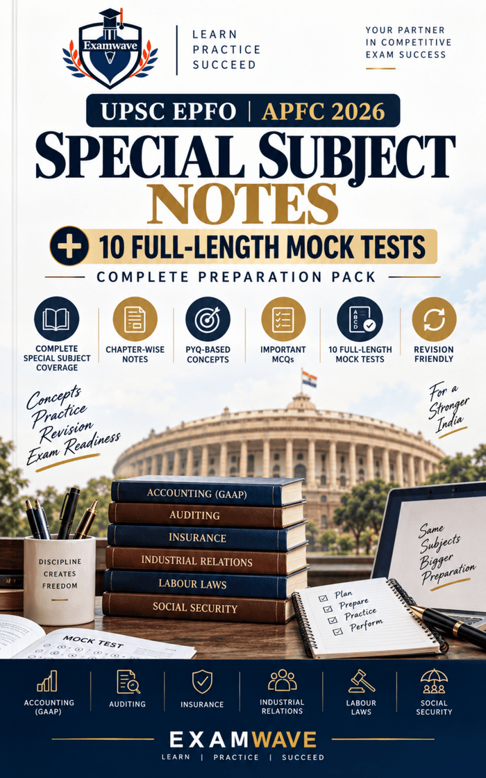 UPSC EPFO/APFC 2026 Special Subject Notes + Full-Length Mock Tests | Complete Study Guide for First Attempt (eBook)