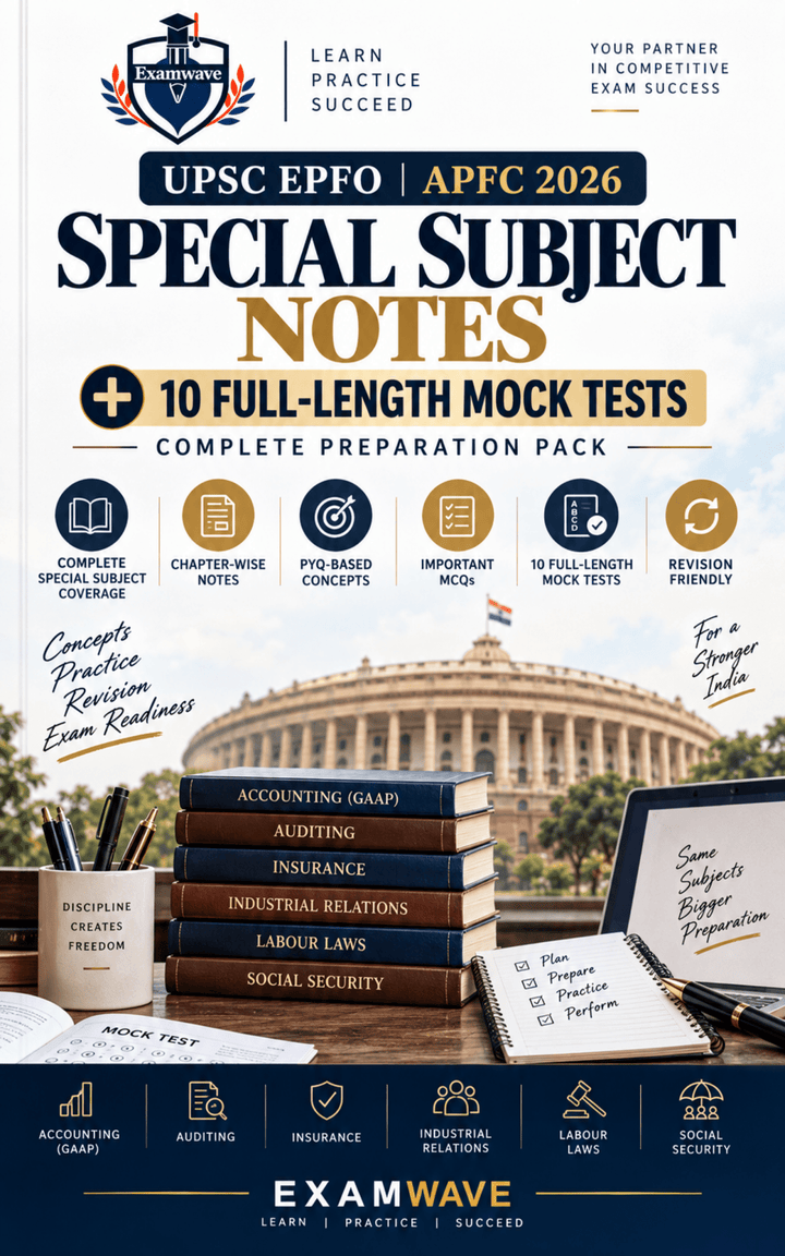 UPSC EPFO/APFC 2026 Special Subject Notes + Full-Length Mock Tests | Complete Study Guide for First Attempt (eBook) - Go Pustak