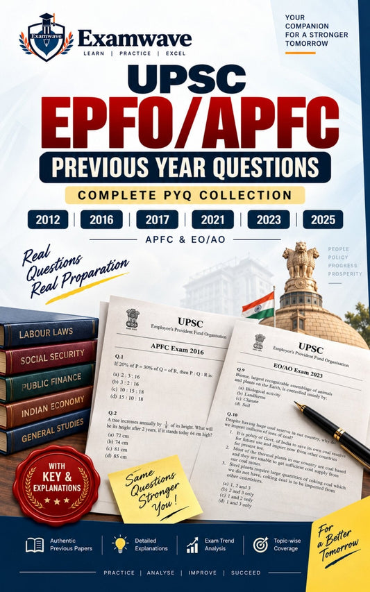 UPSC EPFO/APFC Previous Year Questions | Complete PYQ Collection with Answer Key & Explanations | APFC and EO/AO Exams 2012–2025 - Go Pustak