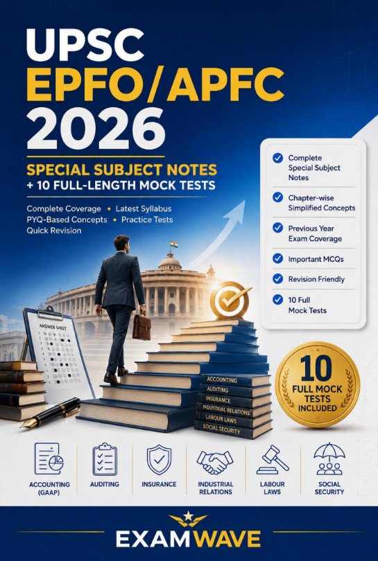 UPSC EPFO/APFC 2026 Special Subject Notes + 10 Full-Length Mock Tests | Complete Study Guide for First Attempt (eBook)