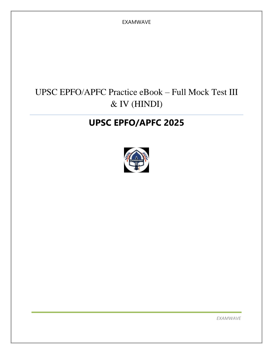 Sample page 6 from UPSC EPFO/APFC 2026 – विशेष विषय एवं 10 मॉक टेस्ट